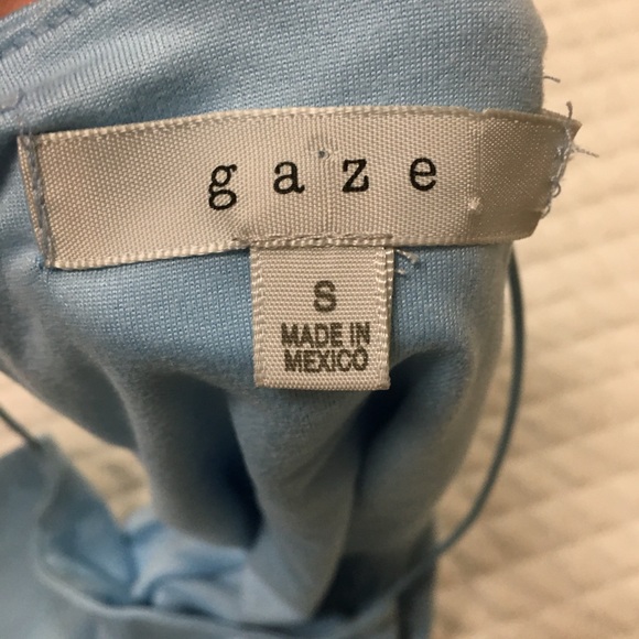 Gaze Blue Fitted Crop Camisole - Picture 3 of 3